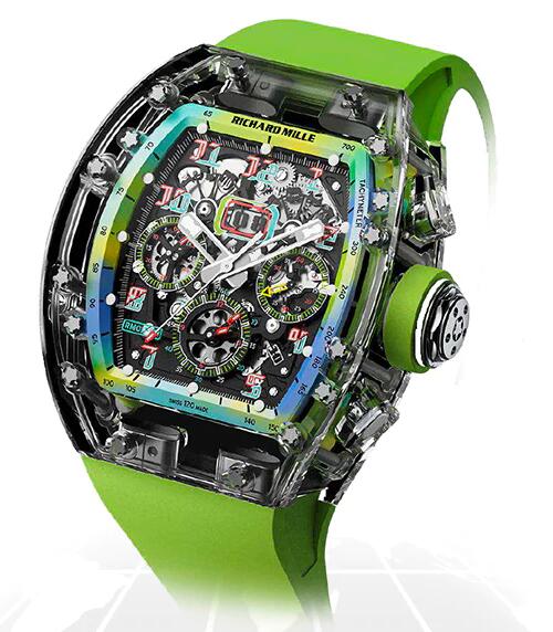 Replica Richard Mille RM011 SAPPHIRE FLYBACK CHRONOGRAPH "A11 TIME MACHINE GREEN" Watch